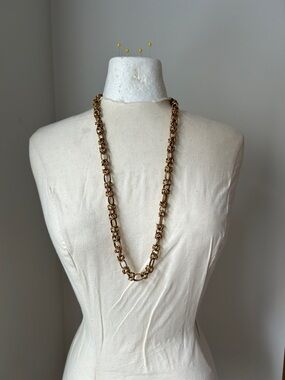 Vintage Gold Link Statement Necklace